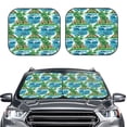 thumbnail image 2 of Goofa Hawaii Palms Pattern 2 Piece Car Windshield Sun Shade Foldable | Front Windshield Shade for Sun, Heat and UV Rays | Sunshade for Car Front Window-Medium, 2 of 7