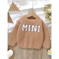 thumbnail image 3 of Nituyy Baby Knit Sweaters Long Sleeve Round Neck Letter Embroidery Pullover Infant Fall Tops, 3 of 9