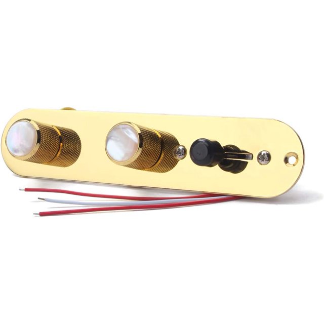 Zootealy Metal Control Circuit Board with 3-Way Switch and Speed Knobs for Tele Electric Guitar