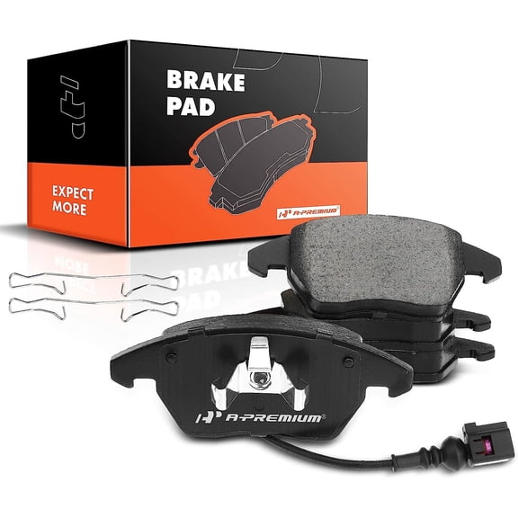 A-Premium Front Ceramic Disc Brake Pads Set Compatible with Select Audi and Volkswagen Models - For Jetta 2005-2018, Golf, Passat, A3 (Quattro), TT (Quattro), Beetle, CC, Eos, Gti, Jetta City, Rabbit