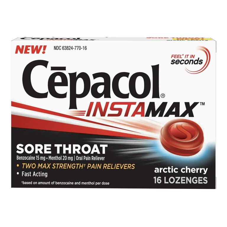 Cepacol InstaMax Sore Throat Lozenges, Powerful Symptom Relief