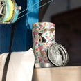 thumbnail image 3 of 20 Oz Chihuahua and Flower Coffee Tumbler Double Wall Insulated Stainless Steel Water Bottle | Metal Reusable Thermoses Flask with Cup Cap | Leak & Sweat Proof with Anti-Dust Lid, 3 of 7