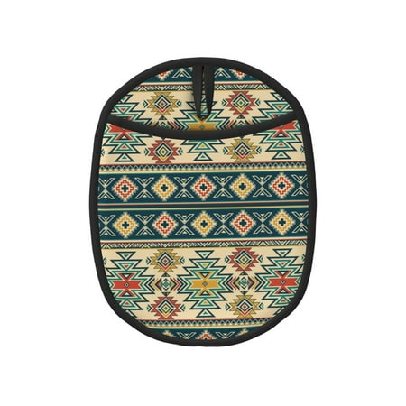 

Pofeuu Traditional Tribal Aztec1 Print Silicone Pot Mat Mitten With Hanging Loop Heat Resistant Oven Mitts Non-Slip Bbq Baking Smoking Potholders