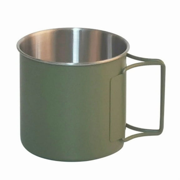 AOOOWER 330ml Stainless Steel Camping Cup Coffee Wine Cup Outdoor Water Stackable Lightweight Camping Tableware Supplies