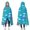 Blue Dinosaurs Clouds, variant on Wearable Blanket,Blue Dinosaur Skeletons Pattern Hooded Wearable Flannel Blanket for Adults & Teens,Winter Poncho Shawl Wrap Cape Cozy Anti-Pill,50"x60"