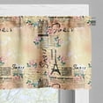 thumbnail image 5 of Ambesonne Pale Pink Valance & Curtain, French Lettering, 55"x24", Blue Black and Pale Pink, 5 of 6