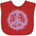 thumbnail image 3 of Inktastic Purple Peace Girls Baby Bib, 3 of 4
