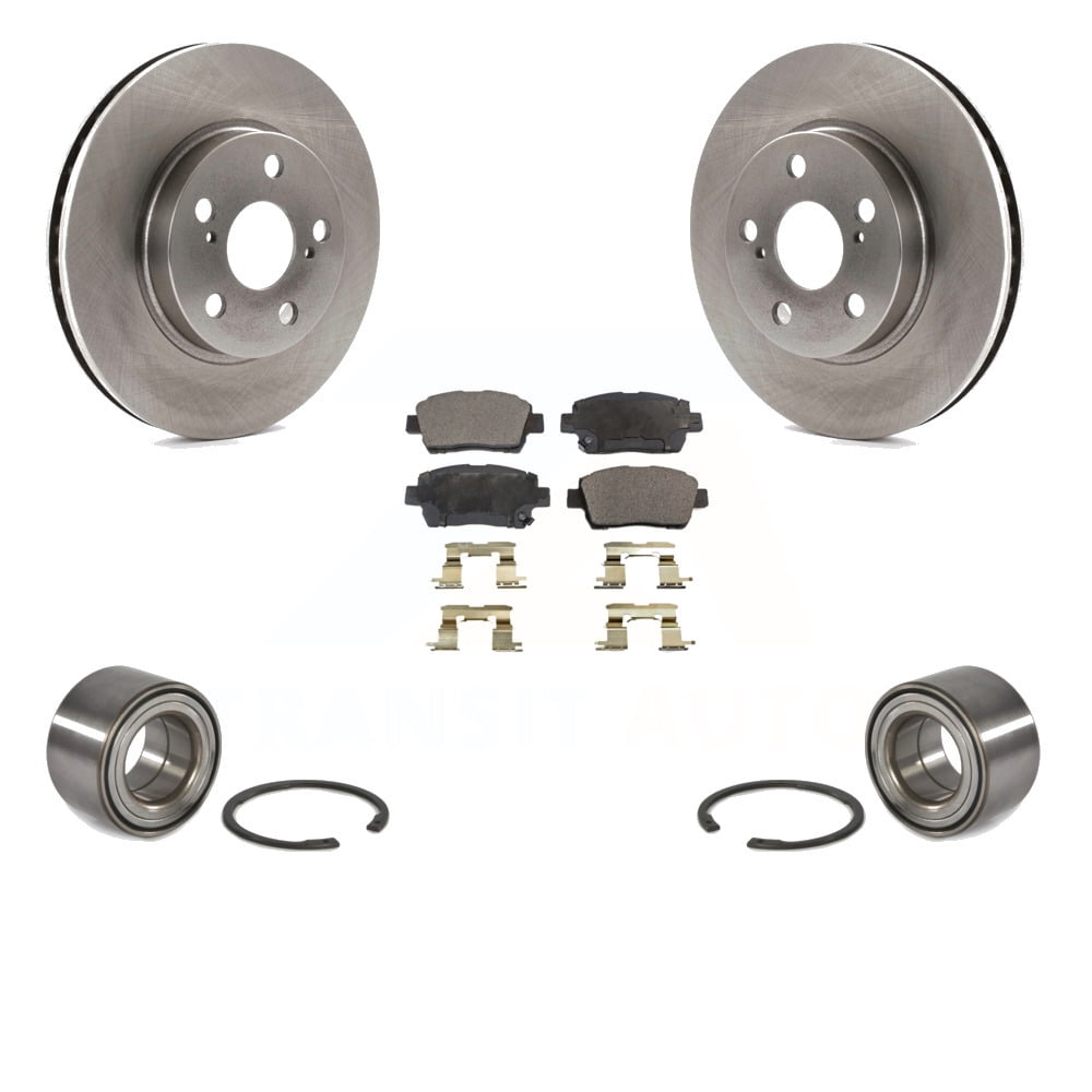 Front Wheel Bearing With Disc Brake Rotors And Ceramic Pads Kit For ...