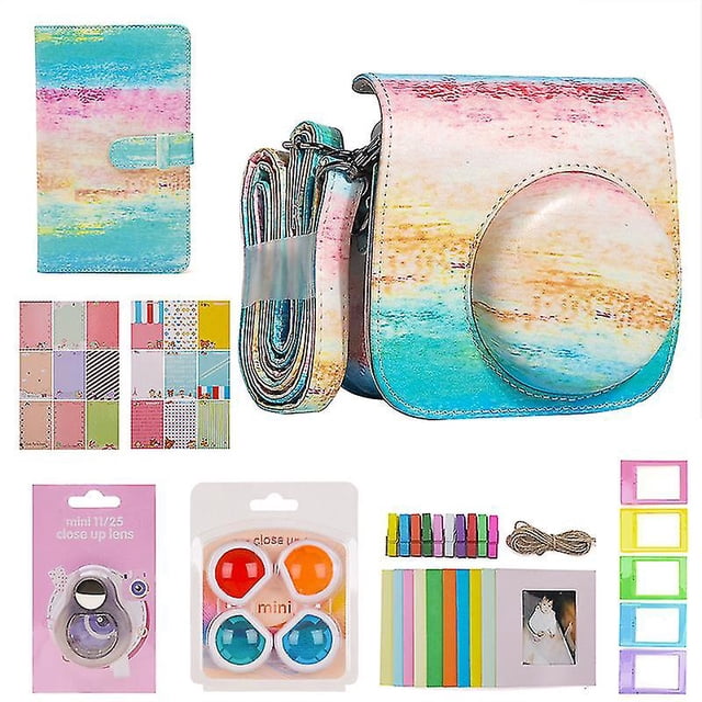 Bolsa para cámara Fujifilm Instax Mini 9/mini11 y funda protectora para cámara 7 piezas