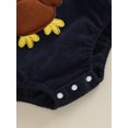 thumbnail image 6 of Baby Girl Boy Thanksgiving Outfit Turkey Romper Corduroy Overalls Sleeveless Straps Jumpsuits Bodysuits Cute Fall Clothes, 6 of 8