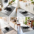 thumbnail image 4 of Entryway Rug 2'x3', Black Cement Gray Kitchen Runner Rugs Non-Slip Carpet Mats, Modern Abstract Art Black Bedside Rugs Runners Washable Floor Carpet for Bathroom Laundry Room, 4 of 8