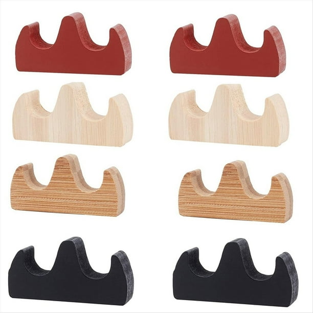 8 Soportes para Pinceles de Pintura, Soporte para Pinceles de CaligrafíA de 4 Colores, Estante para Pinceles de Escritura de Madera en Forma de Fuego