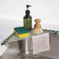 thumbnail image 4 of KitchenKey Triangle Roll-Up Dish Drying Rack Sink Corner Small Foldable Stainless Steel Over The Sink Multipurpose Kitchen Drainer Caddy Organizer Storage Shelf Holder (Coconut Milk White), 4 of 12