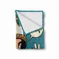 thumbnail image 2 of Astronaut Soft Flannel Fleece Blanket, Middle Aged Sapce Man Gesturing and Saying OK Speech Bubble Space Themed Catroon, Cozy Plush for Indoor and Outdoor Use, 50" x 70", Multicolor, by Ambesonne, 2 of 6