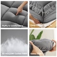 thumbnail image 6 of Sonive Ultra Thick Mattress Topper Twin Xl, Pillow-Top Box Quilted Pad with Premium 1000gsm Alternative Filling, Gray, 6 of 9