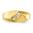 thumbnail image 4 of 14K Yellow Gold Ring Band Men's Diamond Round, Size 5, 4 of 5