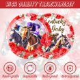 thumbnail image 2 of Shiyou-48 Pcs Assiettes et Serviettes Derby Fournitures de Fête Derby Ensemble de Vaisselle Course pour les Roses Décorations de Fête, 2 of 4