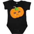 thumbnail image 3 of Inktastic Halloween Pumpkin, Trick or Treat, Smiling Pumpkin Boys or Girls Baby Bodysuit, 3 of 5