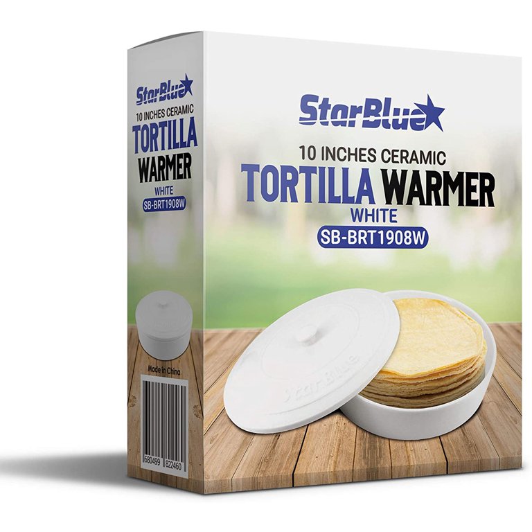 10 Inches Ceramic Tortilla Warmer by StarBlue with Free Recipes eBook