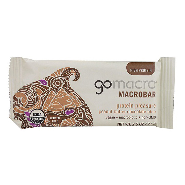 GoMacro Macrobar Peanut Butter Chocolate Chip Protein Pleasure 2.5 oz