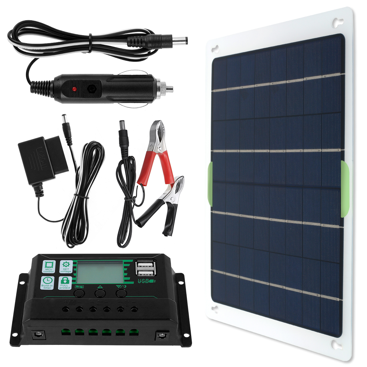 Protoiya 250W Solar Panel 12V/24V Solar Cell Solar Charger IP65 Waterproof Monocrystalline Solar Panel High Efficiency Solar Powered Charger for Car Boat