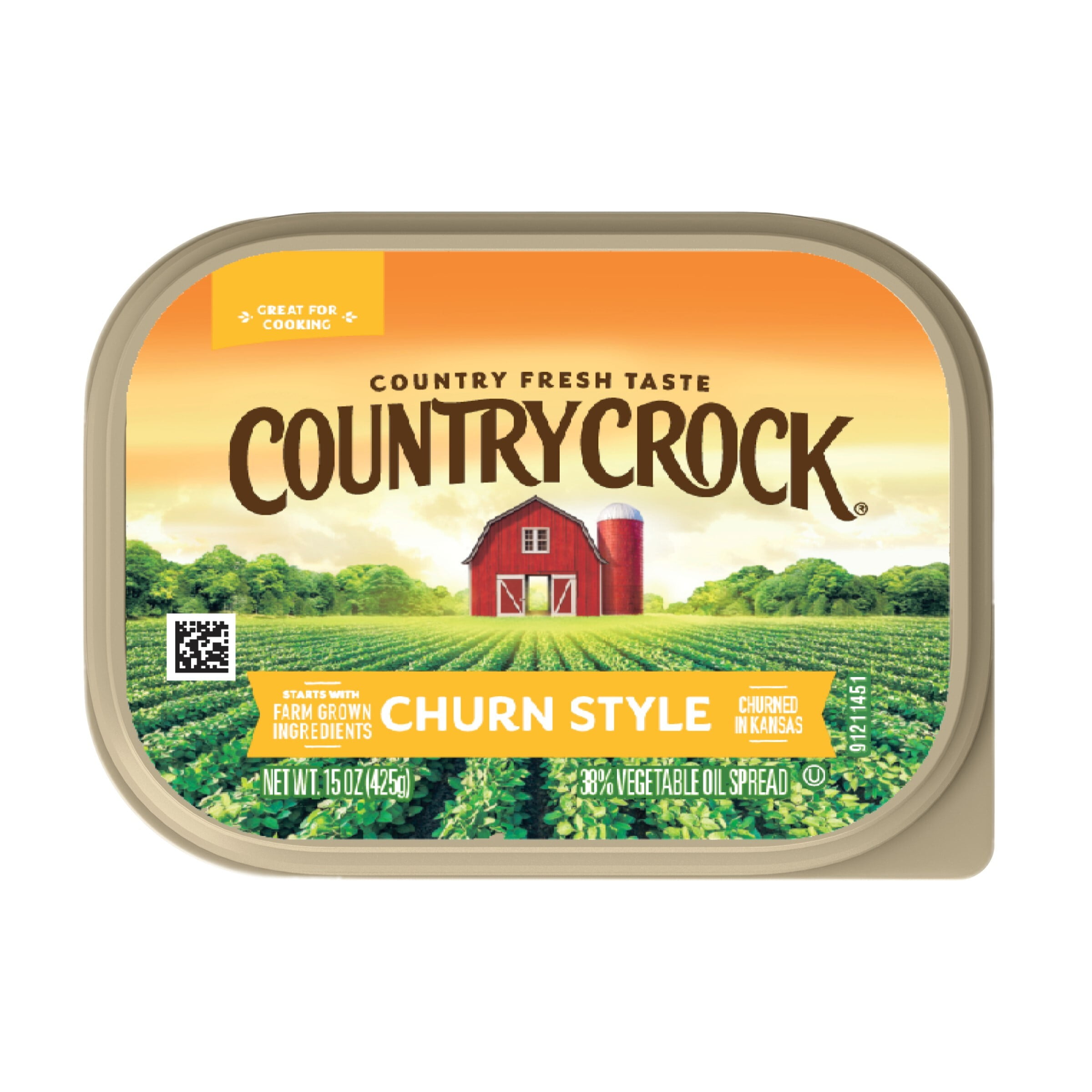 Country Crock Churn Style Buttery Spread, 15 oz Tub (Refrigerated)