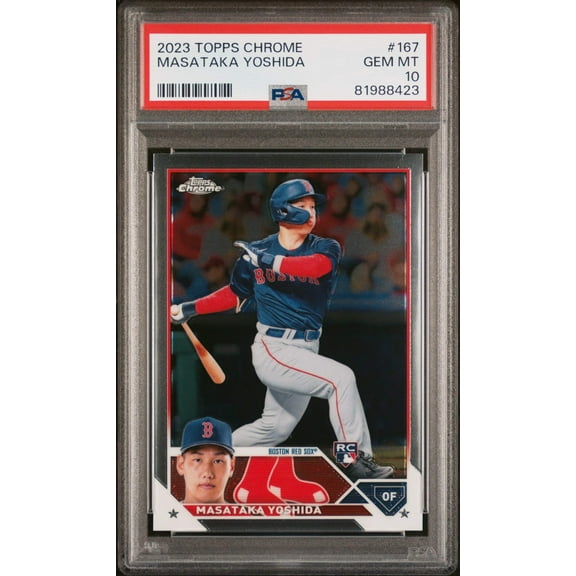 Graded 2023 Topps Chrome Masataka Yoshida #167 Rookie RC Baseball Card PSA 10 Gem Mint