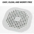 thumbnail image 3 of Paquete de 2 atrapapelos para desagüe de ducha, accesorios de baño, cubierta de drenaje de silicona duradera, tapón para el cabello con ventosas para ducha, cocina, baño, forma de corazón, 3 of 5