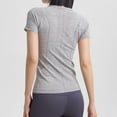thumbnail image 5 of ClodeEU Women's Crewneck Short Sleeve T-Shirt,Slim FittedStretchy Bodycon Basic Tee Tops Gray,Womens Plus S, 5 of 5