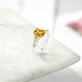 thumbnail image 4 of Gem Stone King 925 Silver and 10K Yellow Gold Ring Citrine Moissanite 1.36 Cttw, 4 of 5