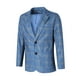 Faithtur Men's Blazer Plaid/Plain Color Lapel Long Sleeve Button Suit Coat - image 3 of 8