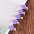 thumbnail image 3 of 50pcs Love Wood Clips Beautiful Small Fixation Clips for Photo Painting (Purple), 3 of 6