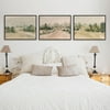 My Texas House 16” x 12” Watercolor Pasture Framed Canvas Art Prints (Set of 3)