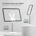 thumbnail image 2 of Cute Bunny Phone Stand, Angle Height Adjustable Cell Phone Stand For Desk, Thick Case Friendly Phone Holder Stand, Compatible With Iphone, Kindle, Ipad, Switch, Tablets, All Phones, 2 of 7