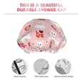 thumbnail image 4 of Cartoon Cute Alpacas Love Pink Shower Cap, Reusable Bath Hair Hat for all Hair Lengths Hair Cover with Elastic Band Double Waterproof Layers Bathing Hat, 4 of 5