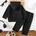 thumbnail image 6 of Toddler Boy Clothes Long Sleeve Sweatshirt Top Long Sweatpants Infant Boy Fall Winter Outfits 6-12 Months 12-24 Months 2t 3t 4t 5t 6t Children Black,18-24 Months, 6 of 7