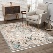 La Dole Rugs Traditional Persian Oriental Distressed Teal Turquoise Ivory Grey Red Orange Area Rug Living Room Bedroom Carpet Tapis 3x5 3x10 4x6 5x8 6x9 8x10 9x12