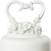 Rose Heart Wedding Cake Topper