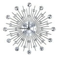 thumbnail image 7 of OTVIAP Metallic Silver Flower-Shaped Wall Clock Living Room Office, 7 of 7