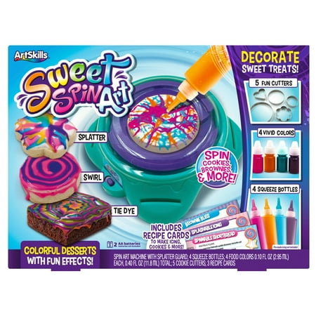 ArtSkills Sweet Spin Art  Includes Cookie Cutters and Recipe Cards  17 Pc