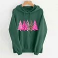 thumbnail image 2 of Enjoytime Hoodies for Women Christmas Tree Printed Long Sleeve Sweatshirt Fall Winter Loose Casual Oversized Hoodie Green L, 2 of 6