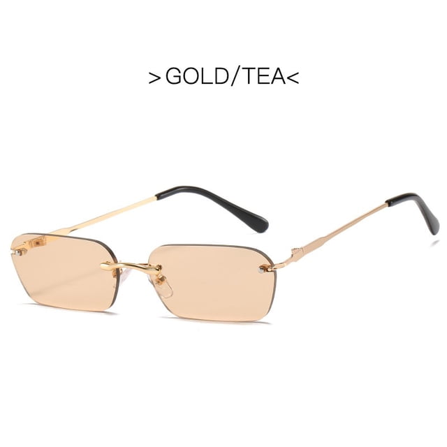 moily rectángulo vintage sunnies studios gafas de sol uv400 sin montura cuadrada metal estética sombras gafas de sol para mujeres/hombres gafas de color