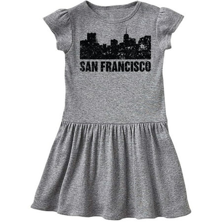 

Inktastic San Francisco Skyline with Grunge Gift Toddler Girl Dress