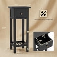 thumbnail image 4 of Furnibear 2 Tier Slim Nightstand Bedside Table with Drawer Shelf - Black - Bedroom Accent Nightstand Furniture, 4 of 9
