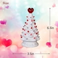 thumbnail image 3 of Valentines Day Decorations, Valentines White Ceramic Tree with Lights, Lighted Valentines Ceramic Tree Gifts for Women Men Valentines Heart Tree Figurines for Home Table Decorations (White), 3 of 6