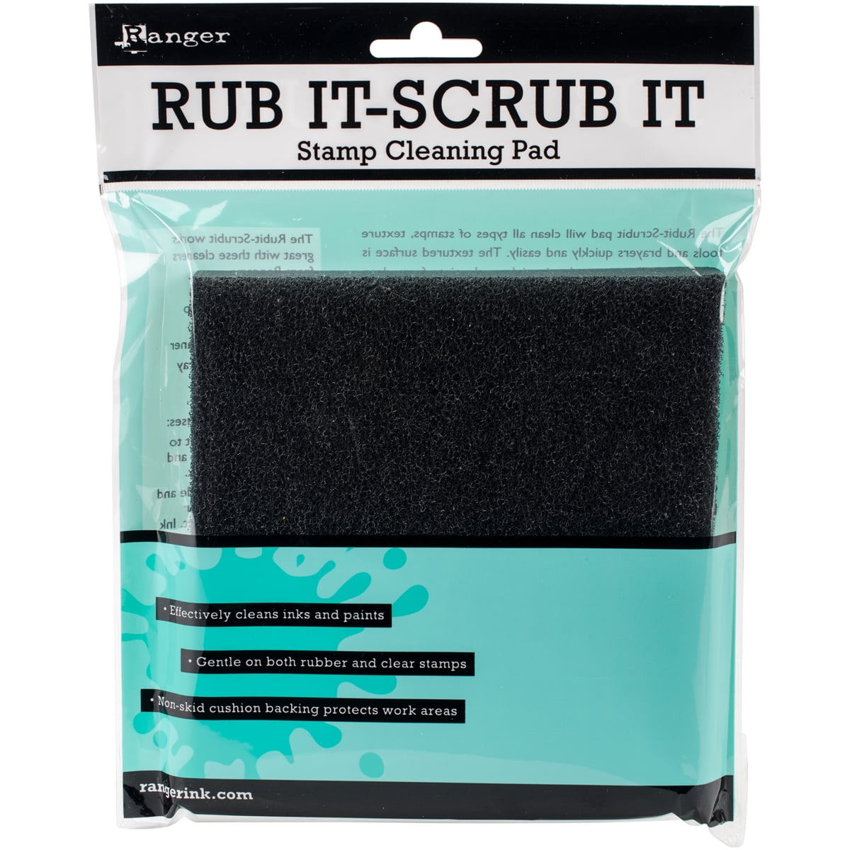 Ranger Ink RubIt ScrubIt Rubber Stamp Cleaning Pad, 6" x 6"