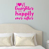 VWAQ Love Laughter and Happily Ever After Wall Decal Romantic Wall Decor