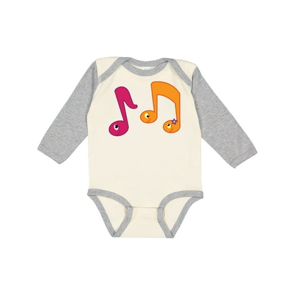 Inktastic Music Notes Band Choir Musician Gift Boys or Girls Long Sleeve Baby Bodysuit