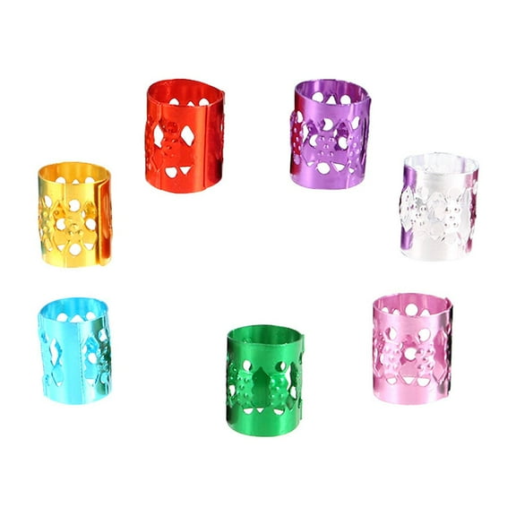 WORGEOUS 70 Pieces Synthetic Dreadlock Rollers with Gold Crochet Hair Rings and Clips for Styling