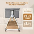 thumbnail image 3 of JOYMOR Baby Bassinet with Changing Table, Bedside Bassinet for Baby with Comfy Mattress and Wheels, 6 Height Adjustable Easy Folding Portable Bedside Crib for Newborn (Gray), 3 of 7
